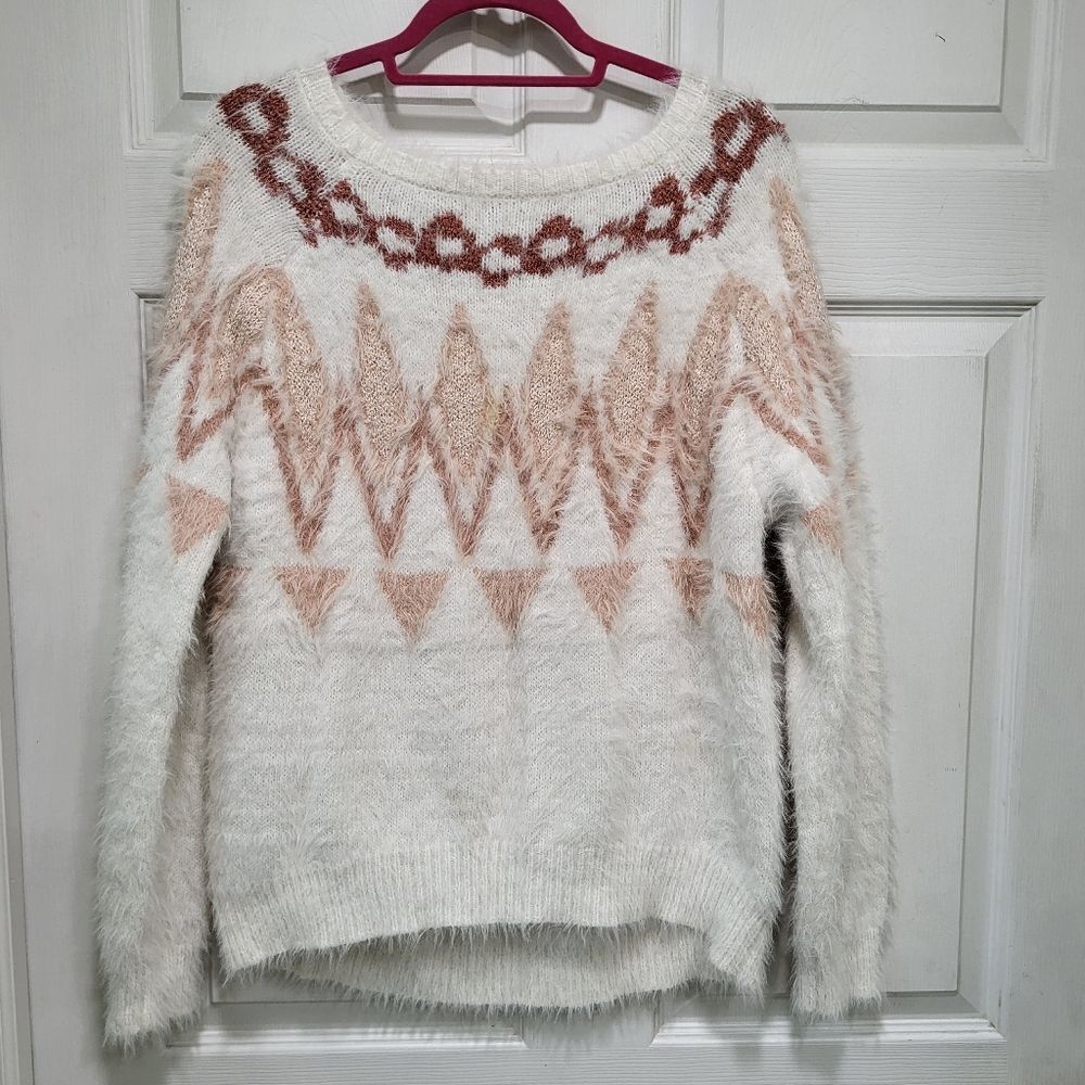 2/$30 Cozy Sweater with Argle Accents - Size Medium